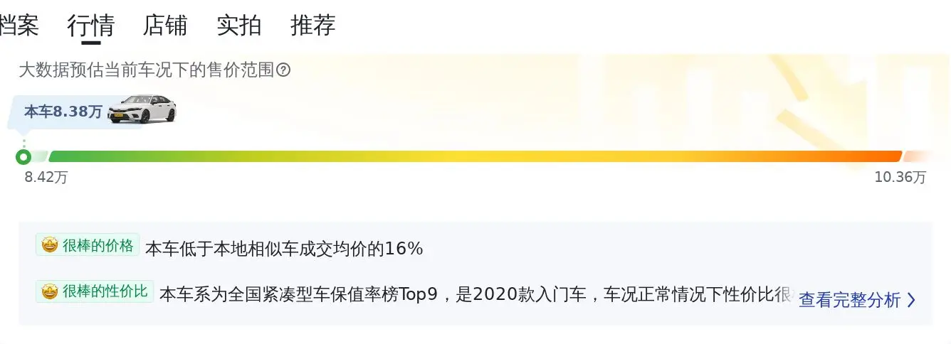 2020款思域，2021年上牌，白色，5.8万公里，0过户，8.38万！